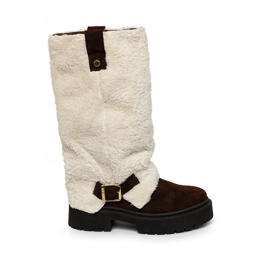 Godiva Boot BEIGE/DARK BROWN