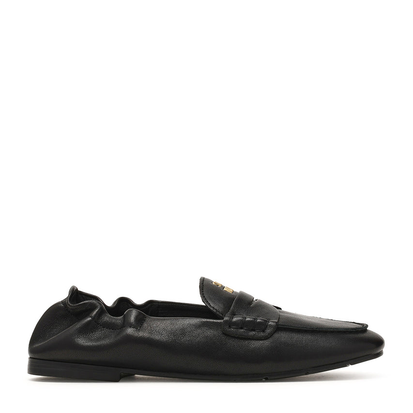 Newbury Flat Shoe BLACK LEATHER