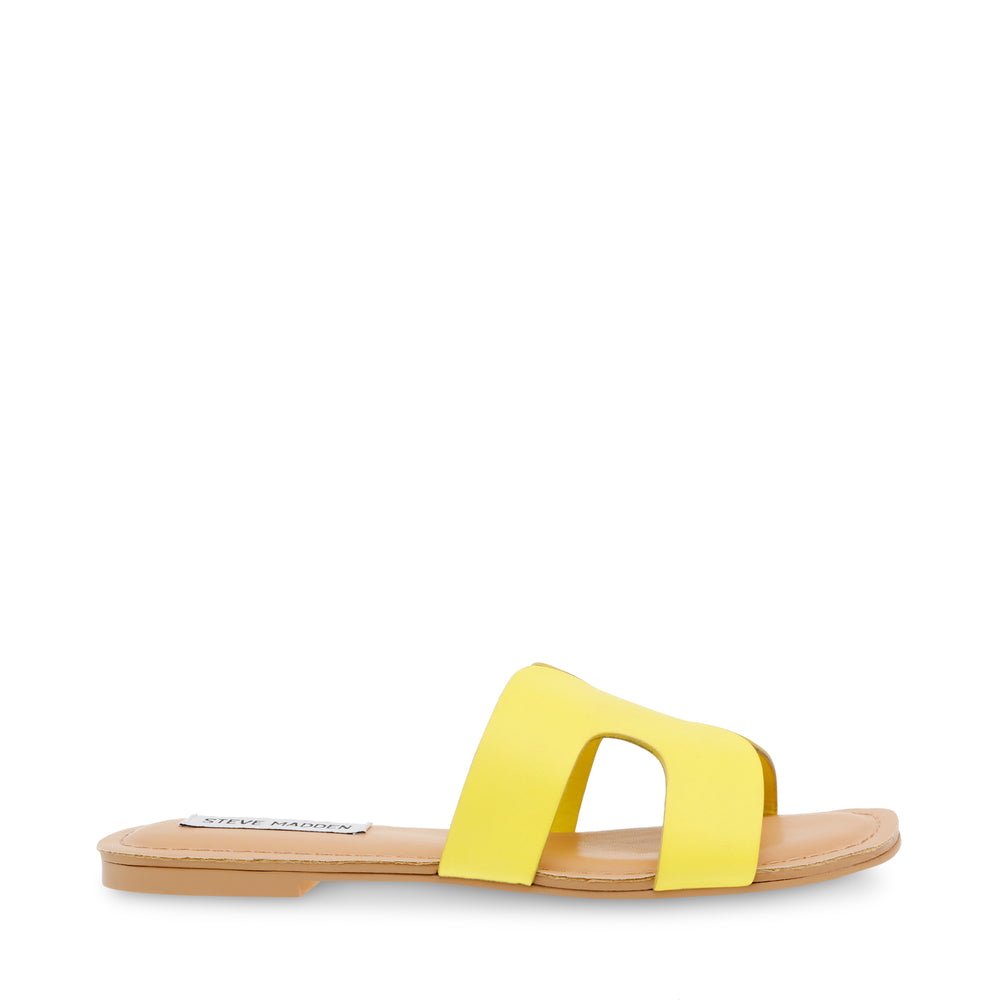 Steve Madden ZARNIA YELLOW LEATHER Calzado Calzado - Sandalias Planas