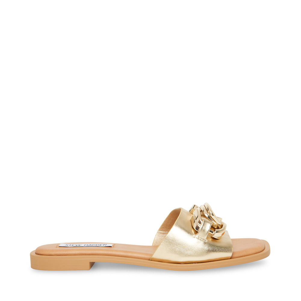 Steve Madden GENE GOLD LEATHER Calzado Calzado - Sandalias Planas