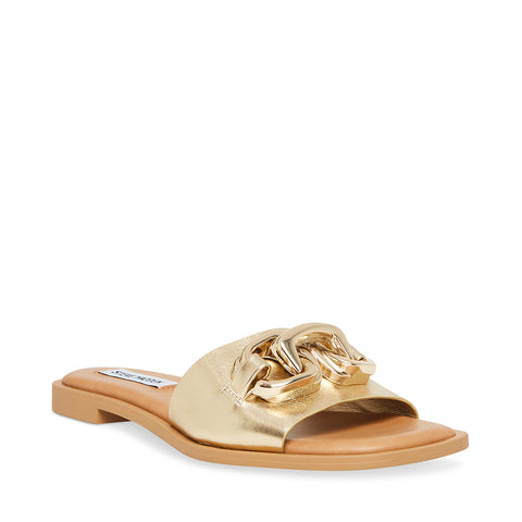 Steve Madden GENE GOLD LEATHER Calzado Calzado - Sandalias Planas