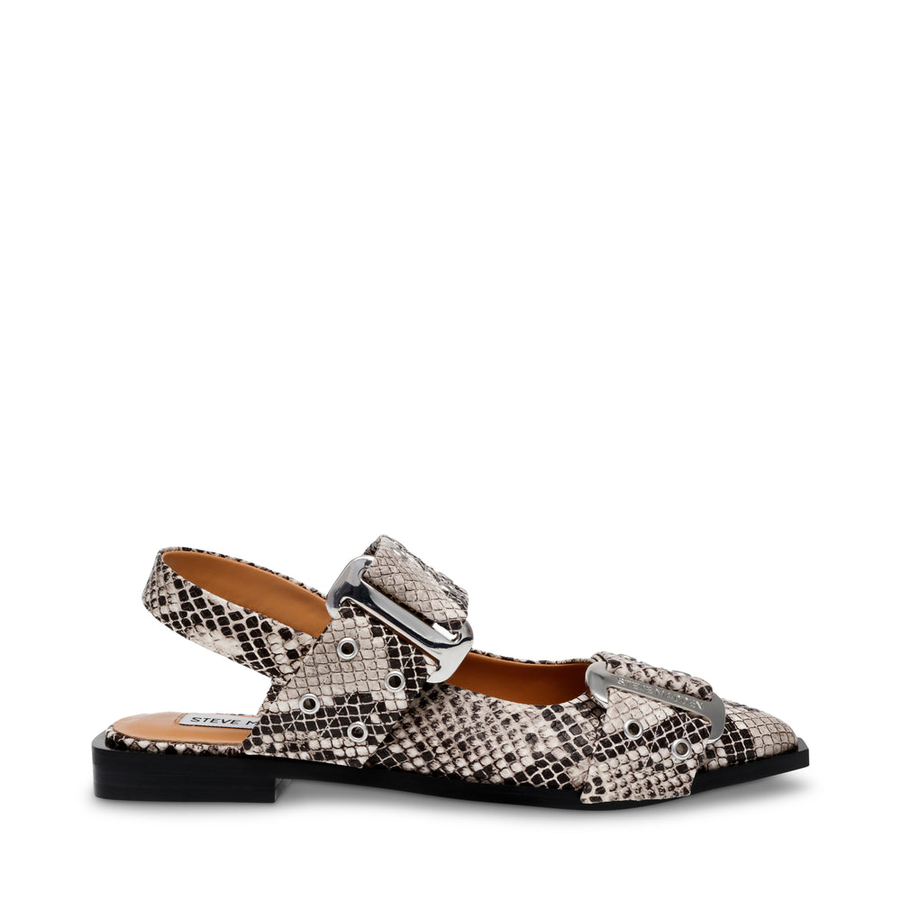 Steve Madden GRAND AVE LT. BEIGE SNAKE Calzado Bailarinas y mules