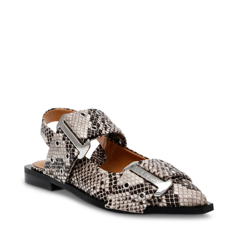 Steve Madden GRAND AVE LT. BEIGE SNAKE Calzado Bailarinas y mules