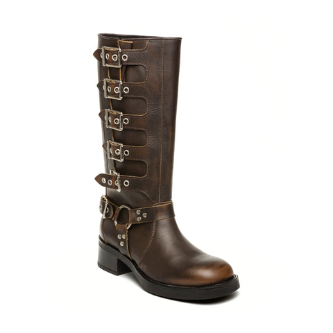 Steve Madden BATTLE BROWN LEATHER Calzado Biker & Western Boots