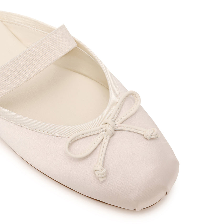 Cutesy Flat Shoe IVORY SATIN - view 4