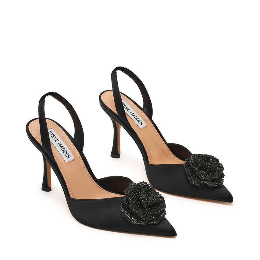 Lysandra Sandal BLACK SATIN - view 2