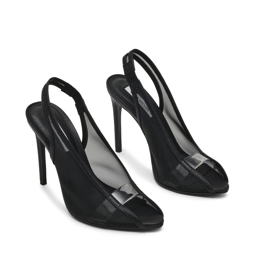 Sasha-Mesh Pump BLACK LEATHER - view 2