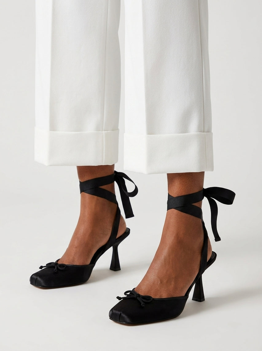 Seyah Sandal BLACK SATIN - view 6